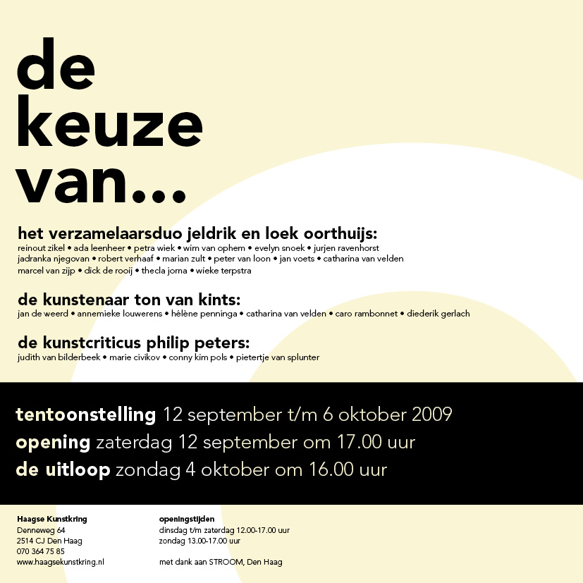 DE KEUZE VAN...