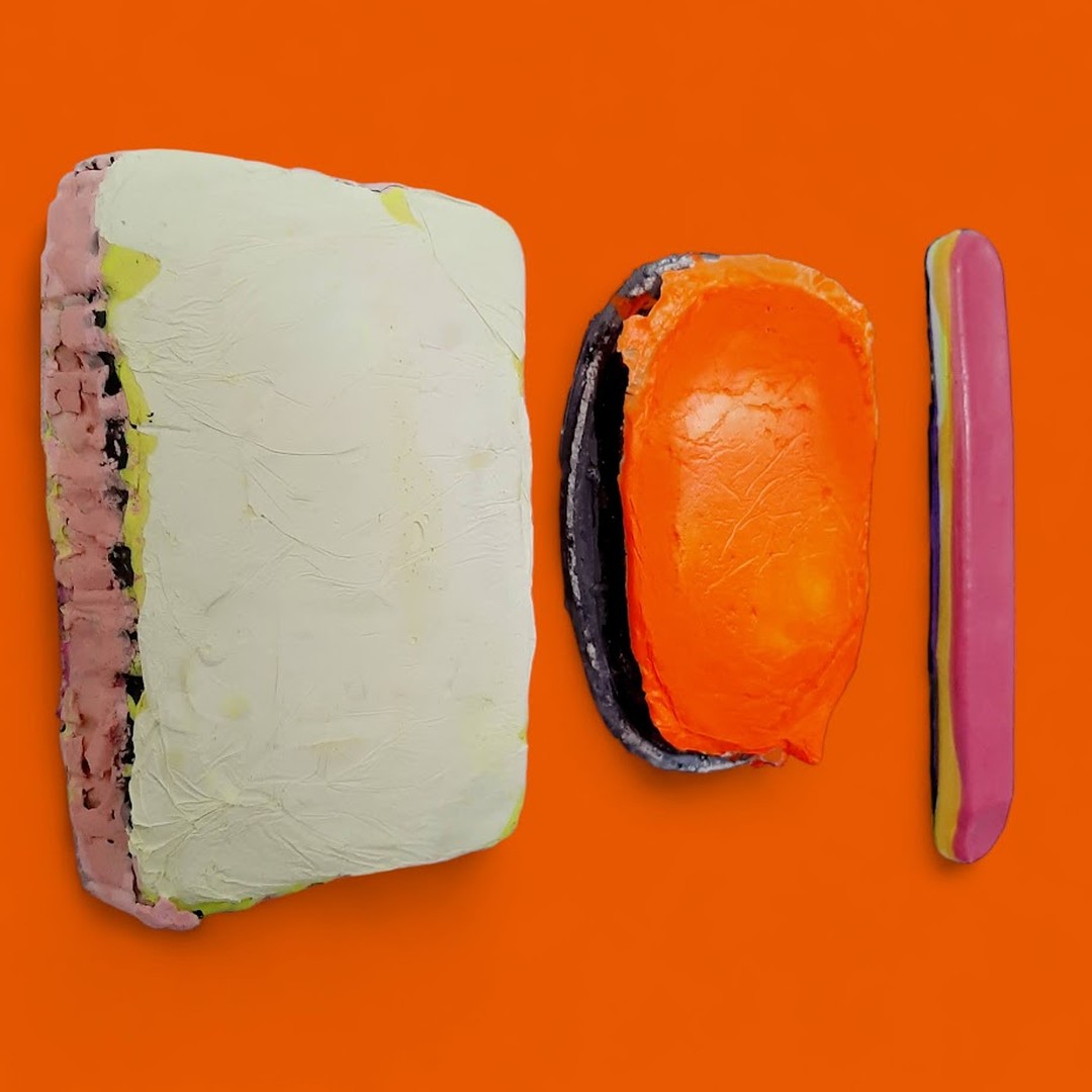 Wall sculpture, orange — 2025